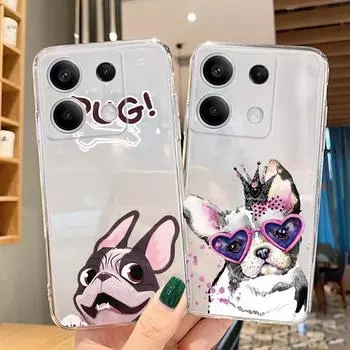 Мягкий силиконовый прозрачный чехол с забавным рисунком животных для Xiaomi Redmi Note 13 Pro Poco C65 Samsung A55 A35 M35 S24 iPhone Camera Защитный противоударный чехол Samsung Galaxy S10 4G