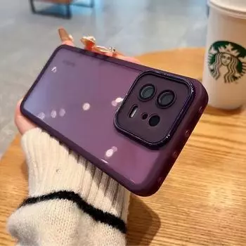 Мягкий силиконовый прозрачный матовый чехол с рамкой для Xiaomi Mi 13 12 T 12X 11 lite 11T 13T xiaomi 14 Pro Candy Color Прозрачная задняя крышка For Xiaomi 12 Pro синий