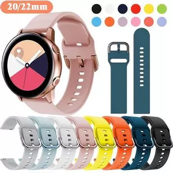 Мягкий силиконовый ремешок для Samsung gear S3 S4 S2 Frontier Classic Sport Galaxy Watch 3 46 мм/42 мм/Active 2 44 мм 40 м для часов huawei gt gt2 2e amazfit 20mm watch band