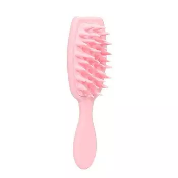 Мягкий силиконовый шампунь с удлиненной ручкой, массажер для волос, расческа для мытья волос, щетка для душа, ванна, спа, массажная щетка, инструмент для красоты волос розовый