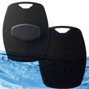 Мягкий силиконовый скребок для тела, ручная щетка для очищения душа, нежное отшелушивание и массаж лица и тела для всех типов кожи чёрный