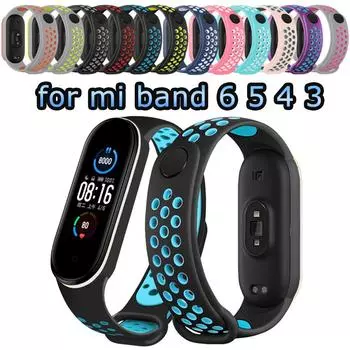 Мягкий силиконовый спортивный ремешок для браслета Mi Band6, Mi Band4, Mi Band 5, сменный ремешок для Xiaomi Mi Band 3, 4, 5, 6 for mi band 3 4