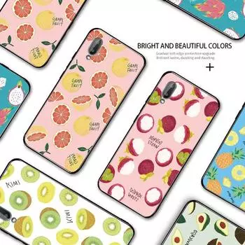 Мягкий силиконовый тонкий летний чехол из ТПУ с тропическими фруктами, авокадо и ананасом Samsung A01