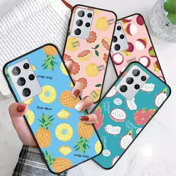 Мягкий силиконовый тонкий летний чехол из ТПУ с тропическими фруктами, авокадо и ананасом Redmi 10