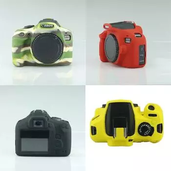 Мягкий силиконовый защитный чехол для камеры Canon EOS 1300D 1500D, противоударный резиновый чехол 1300D 1500D чёрный