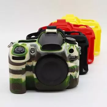 Мягкий силиконовый защитный чехол для камеры Nikon D7000 D7100 D7200 D7500 D7000 чёрный