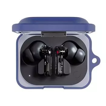 Мягкий силиконовый защитный чехол для наушников Anti Drop, чехол с карабином, чехол для зарядки наушников, чехол для ничего уха () чёрный