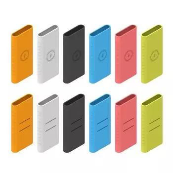 Мягкий силиконовый защитный чехол для Xiaomi Wireless Power Bank 10000 мАч PLM11ZM Mi Wireless 10000mAh чёрный