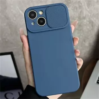 Мягкий силиконовый защитный чехол-слайдер для камеры iPhone 16 15 14 13 12 11 Pro Max XS X 7 8 15 Plus, чехлы-бамперы цвета конфет iPhone 16 Pro Max чёрный