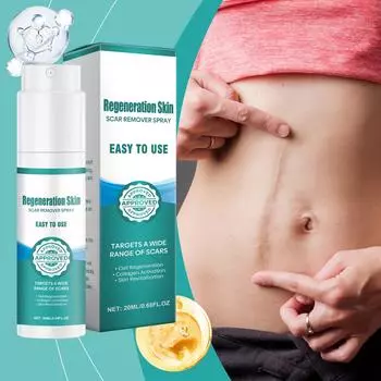 Мягкий спрей стимулирует выработку коллагена, уменьшает все типы морщин и улучшает текстуру кожи, 20 мл One size циан