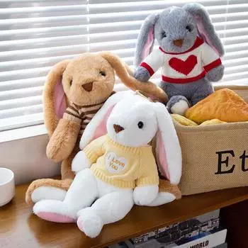 Мягкий свитер, нарядный кролик, плюшевая мягкая игрушка, кукла, милая детская игрушка для просвещения, украшение на день рождения для подруги, подарок 44cm