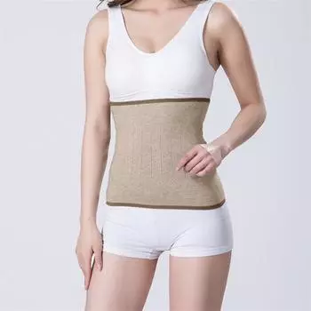 Мягкий теплый трикотажный компрессионный пояс для спины, поддерживающий поясницу, тонкий пояс для почки, согревающий пояс для живота и живота One Size серый