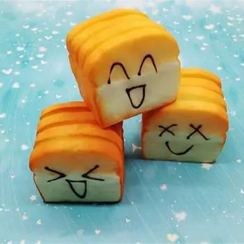 Мягкий тост PU многослойный держатель для мобильного телефона декомпрессионные игрушки подарки полки ручная резка