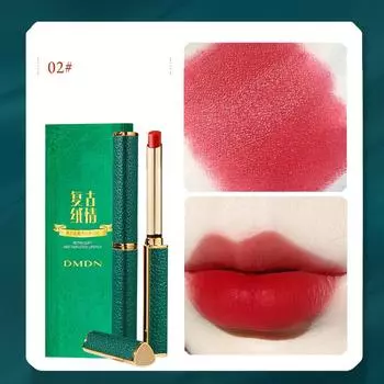 Мягкий туман в стиле ретро, нестойкая губная помада, матовая бархатная, не выцветающая, нестойкая маска, зеленая помада в тюбике, макияж