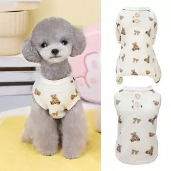 Мягкий, удобный, эластичный, дышащий, с рукавами, гипоаллергенный комбинезон для щенков с четырьмя ногами, домашний любимец L