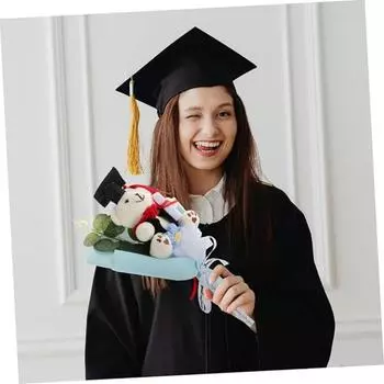 Мягкий уникальный декор для выпускного вечера, кукла-медведь, банкетный цветочный букет розовый