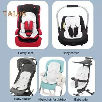 Мягкий вкладыш для детской коляски, защитный коврик для детского сидения, защитный коврик для новорожденных, малышей, коляска для автокресла чёрный