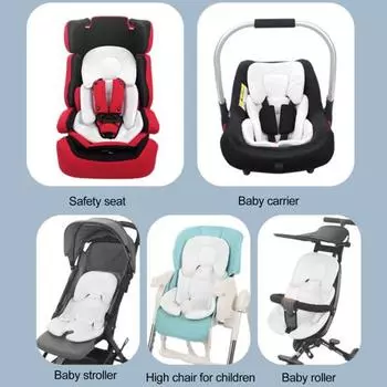 Мягкий вкладыш для сиденья детской коляски, защитный коврик для детского кресла безопасности чёрный