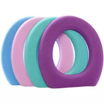 Мягкий водонепроницаемый чехол для унитаза, моющийся в ванной, коврик для унитаза, О-образные чехлы для унитаза, аксессуары для ванной комнаты розовый