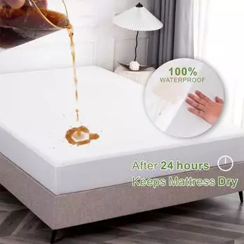 Мягкий водонепроницаемый защитный чехол для матраса, нескользящая простыня с отделением от воды, постельное белье, коврик Win Full Queen King Muti Size Sheet 80X200x30cm чёрный