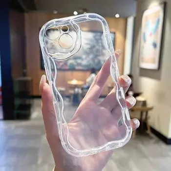 Мягкий волнистый чехол для телефона iPhone 13 Pro Max, чехол для iPhone 14 11 12 15 Pro Max XR XS Max SE 2020 7 8 Plus, противоударный силиконовый чехол For iPhone 11 Pro