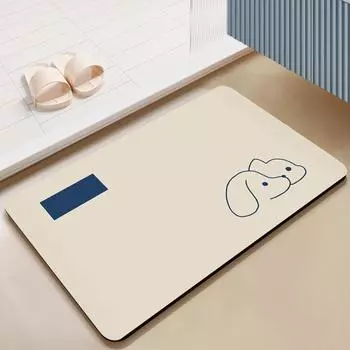 Мягкий впитывающий коврик для пола из диатомовой грязи для ванной комнаты, нескользящий быстросохнущий унитаз у двери ванной комнаты, коврик для двери 40X60cm 15.7X23.6in