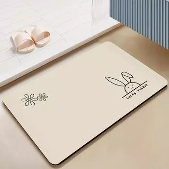 Мягкий впитывающий коврик для пола из диатомовой грязи для ванной комнаты, нескользящий унитаз у двери в ванную комнату, бытовой коврик для пола, коврик для двери 40X60cm 15.7X23.6in