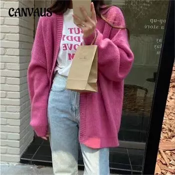 Мягкий вязаный кардиган в полоску Pit Strip, женский осенне-зимний свитер с V-образным вырезом и защитой от ветра one size чёрный