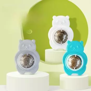 Мягкий вращающийся шарик для кошек, забавный леденец, игрушка для прорезывания зубов у взрослых кошек, деревянные лакомства для кошек 8*3cm