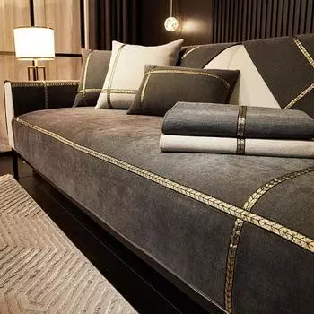 Мягкий вышитый диван-полотенце из синели, универсальный секционный чехол для дивана с защитой от царапин, противоскользящий чехол для дивана для гостиной 70x70 s