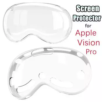 Мягкий защитный чехол для экрана PC+TPU, противоударный чехол для Apple Vision Pro, защитный чехол от царапин для Vision Pro VR, аксессуары(1 шт) for apple vision pro case прозрачный