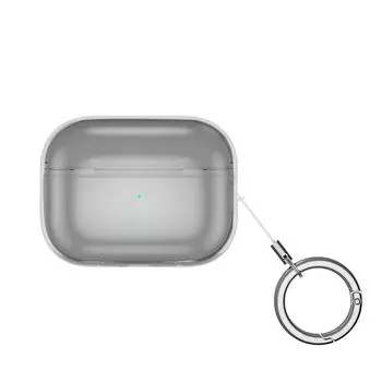 Мягкий защитный чехол для наушников из ТПУ с пряжкой-ремешком, защитный чехол для наушников от пыли для Apple Airpods Pro 2 With Hole белый