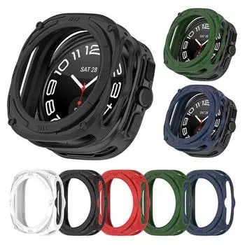 Мягкий защитный чехол из ТПУ для Samsung Galaxy Watch Ultra 47 мм, полый защитный чехол с рамкой белый