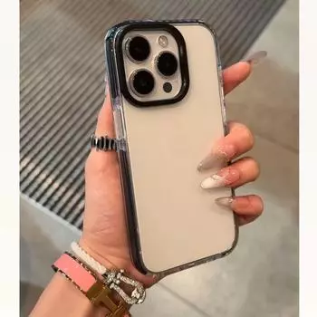 Мягкий защитный чехол от падения для iPhone 13-16, 12/14 Pro Max, 15 Pro iPhone 13 Pro Max чёрный