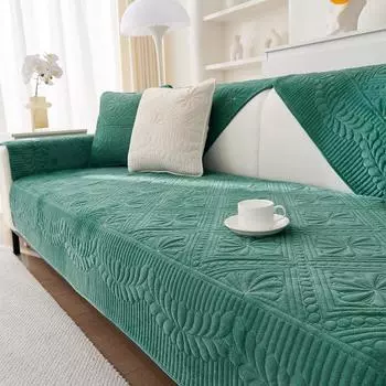 Мягкий жаккардовый чехол для дивана, утолщенный, в форме буквы L, для маленького свежего дивана, полотенце, нескользящий протектор для дивана, подушка для гостиной 70x70