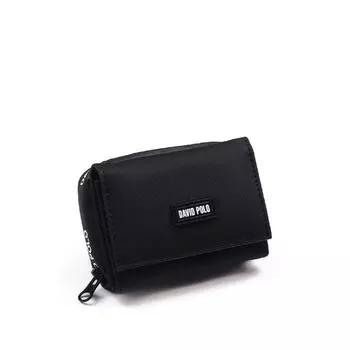 Мягкий женский кошелек небольшого размера со скрытой молнией и несколькими отделениями, черный кошелек с мягкой структурой