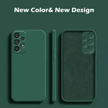 Мягкий жидкий силиконовый чехол для Samsung Galaxy A51 A71 A42 A52 A72 A23 A33 A53 A54 A73 A70 A50 5G A31 A21S Чехол для телефона For A71(4G) чёрный