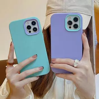 Мягкий жидкий силиконовый чехол ярких цветов для Iphone 14 13 12 11 Pro Max Xs Max Xr X Plus, противоударный бампер 2 в 1, задняя крышка For iPhone 12Pro Max