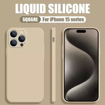 Мягкий жидкий силиконовый чехол, ультратонкий защитный противоударный чехол для iPhone 15 Pro Max 14 13 12 11 Pro 12 Mini X XR XS 6 6S 7 8 Plus iPhone 12 Mini розовый