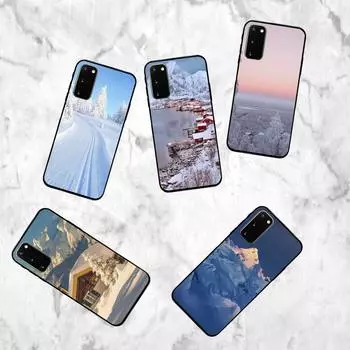 Мягкий зимний чехол для телефона со снегом для Samsung Galaxy S7 Edge Plus S9 S20Plus S20ULTRA S10lite S225G S10 samsungS22plus5G