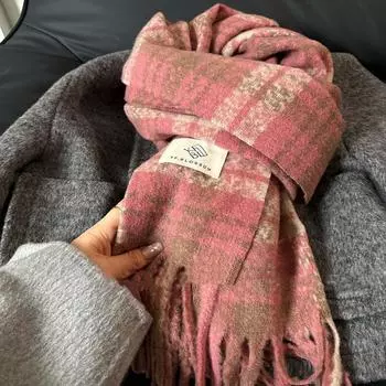 Мягкий зимний шарф для женщин, новейший стильный тканый шарф, теплый для женских шалей 206x68cm