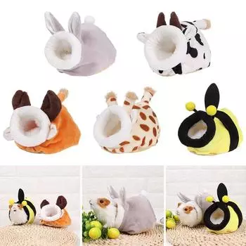 Мягкий зимний удобный теплый коврик для гнезда морской свинки, домик для хомяка, кровать для сна для маленьких животных M-Rabbit