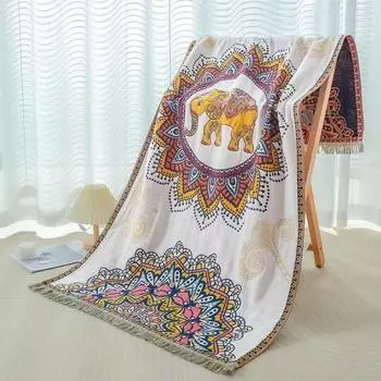 Мягкое банное полотенце с кисточками из марли, не линяет, впитывает влагу и быстросохнет, пляжное полотенце 80*160 см 80X160cm