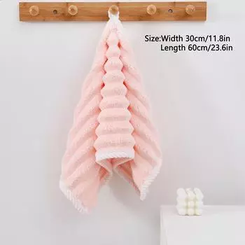 Мягкое, быстросохнущее, впитывающее полотенце с полосатым краем