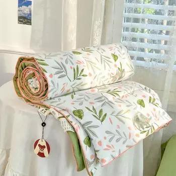 Мягкое четырехсезонное пуховое одеяло с кондиционером, летнее тонкое одеяло, дышащее мягкое офисное одеяло для сна 150x200cm