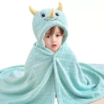 Мягкое детское банное полотенце унисекс с капюшоном и рисунком из мультфильма детский банный халат впитывающий теплый накидка для душа одеяло для новорожденных розовый