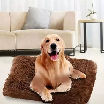 Мягкое длинношерстное одеяло для собак, теплый зимний коврик для собак, подушка для собак, одеяло для кошек, осеннее одеяло M розовый