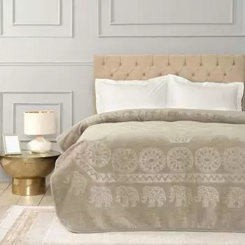 Мягкое двойное одеяло с тиснением Karaca Home из норки слона