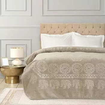 Мягкое двойное одеяло с тиснением Karaca Home из норки слона