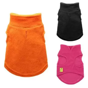 Мягкое флисовое пальто для собак, теплая одежда для домашних животных, зимняя куртка для собак, одежда для маленьких собак и кошек XS чёрный